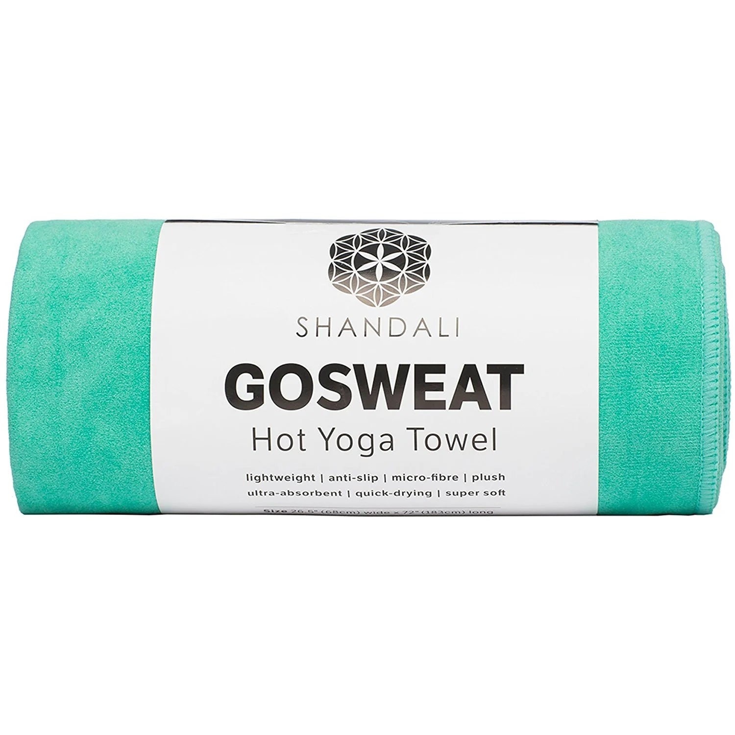 Gosweat Hot Yoga Towel in Blue - Super Absorbent, 100% Microfiber, Suede, Bikram Yoga Towel