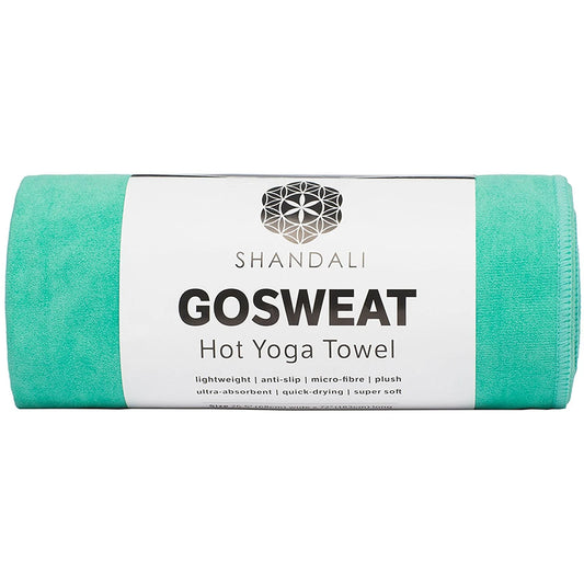 Gosweat Hot Yoga Towel in Blue - Super Absorbent, 100% Microfiber, Suede, Bikram Yoga Towel